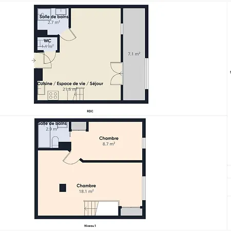 Apartmán Avec Loggia Vue Pour 4